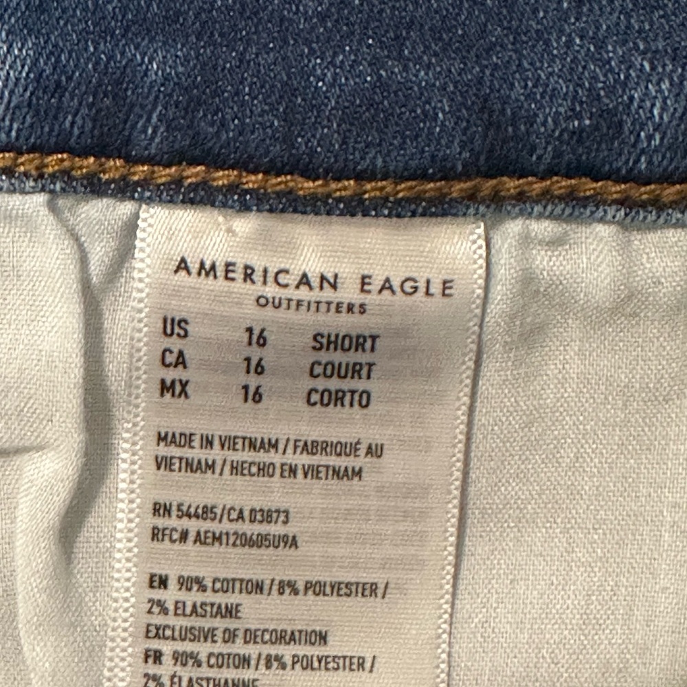 American Eagle Outfitters Dark Blue Straight Leg Jeans - Picture 8 of 8